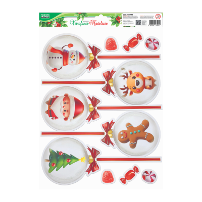 Vetrofanie Natalizie Palline di Natale