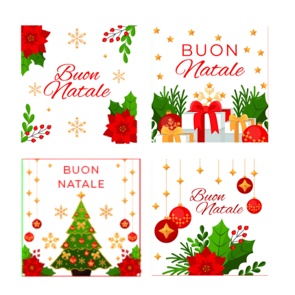 Chiudipacco natale assortiti (4 pezzi)