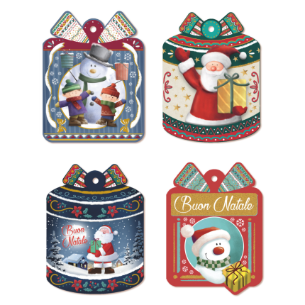 Chiudipacco natale assortiti (4 pezzi)