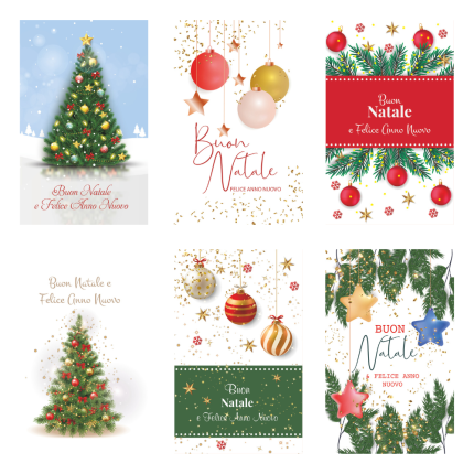 Biglietti natale (6 pezzi)