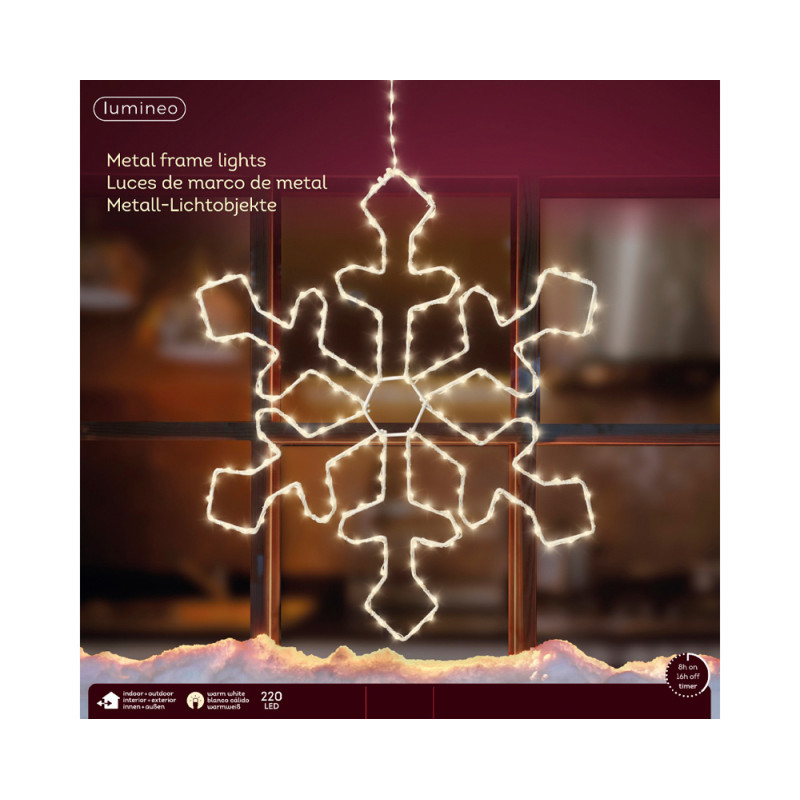 Fiocco di Neve Luminoso da Appendere 58cm