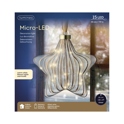 Stella Luminosa Pendente 20cm