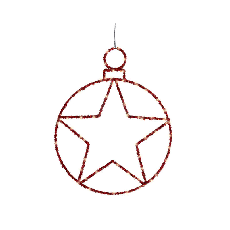 Cerchio Pendente con Stella Led 49cm