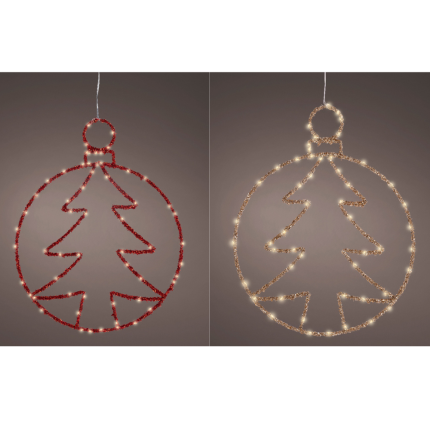 Cerchio Pendente con Albero Led 49cm