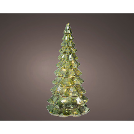 Alberello Luminoso in Vetro 21cm verde