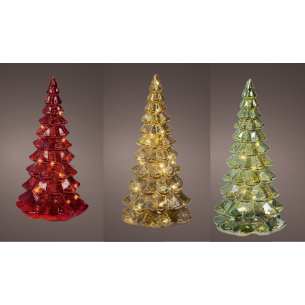 Alberello Luminoso in Vetro 21cm