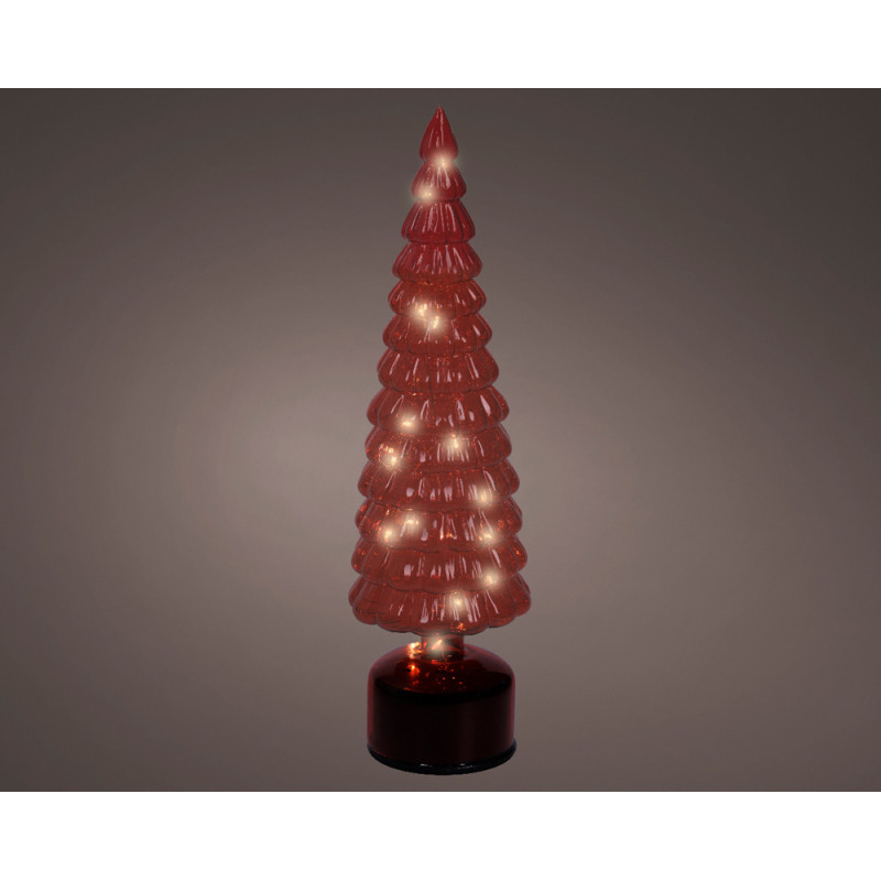 Alberello Girevole in Vetro Led 39cm