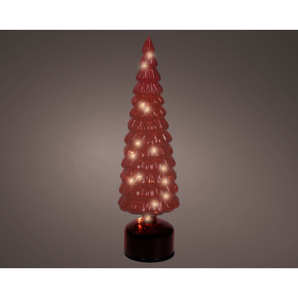 Alberello Girevole in Vetro Led 39cm