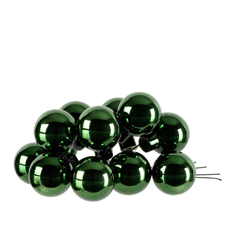 Palline in vetro lucide con filo ferro 2cm (144 pezzi)