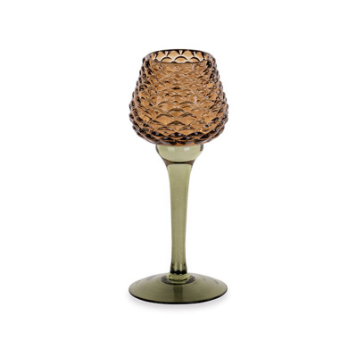 Portacandela Pigna in Vetro con Gambo 2