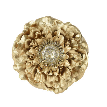 Fiore di Zinnia Glitterata Oro