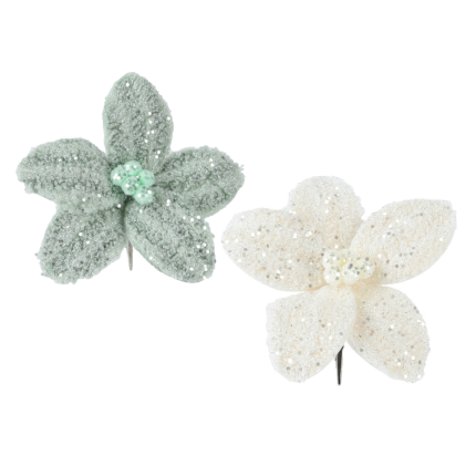 Clip Stella di Natale con Glitter