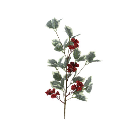 Ramo con Bacche Rosse e Foglie 68cm