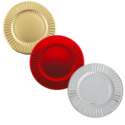 Maxi piatti round shape oro in cartoncino (6 pezzi)