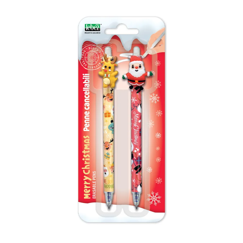 Set 2 Penne Cancellabili Christmas