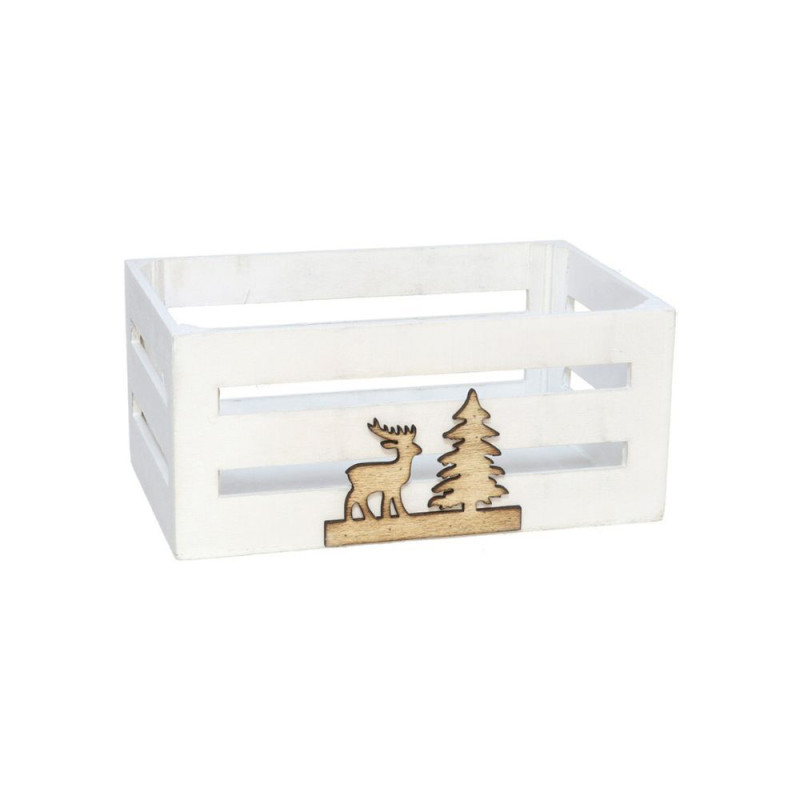 Scatola di Legno Bianca con Decori media