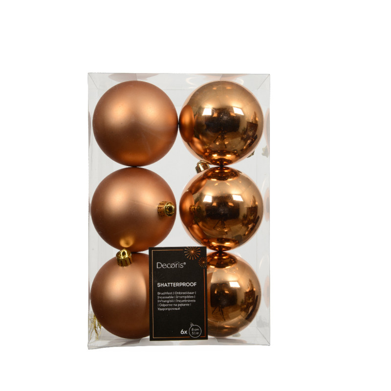 Palline per Albero di Natale 8cm (6 pezzi)