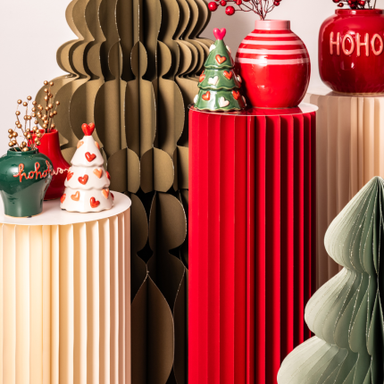 Alzata in Carta Plissé Avorio con Top