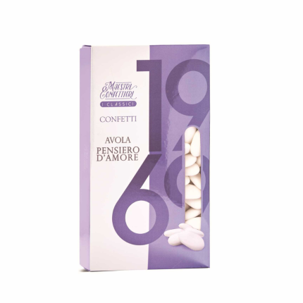 Confetti Pensiero D'Amore alla Mandorla Bianchi 1Kg
