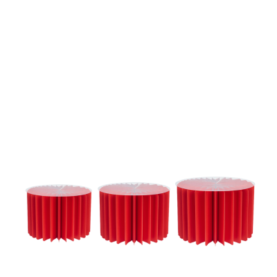 Alzata in Carta Plissé Rossa con Top 2