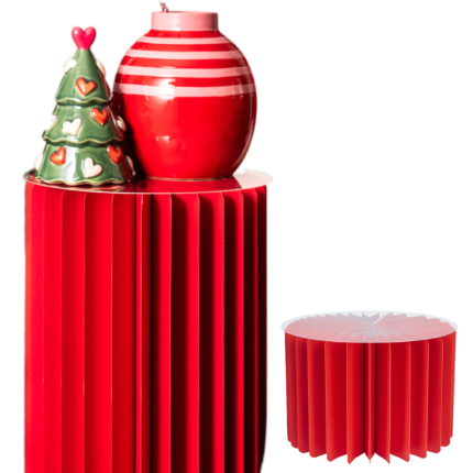 Alzata in Carta Plissé Rossa con Top