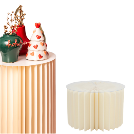 Alzata in Carta Plissé Avorio con Top