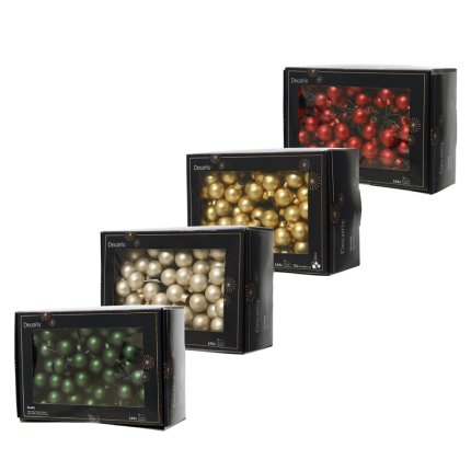 Palline in vetro matt con filo ferro 2cm (144 pezzi)