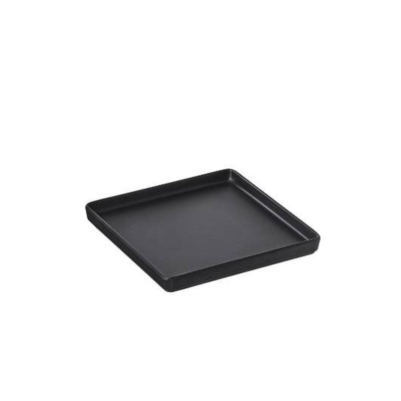 Piattino Quadrato in Melamina Nero