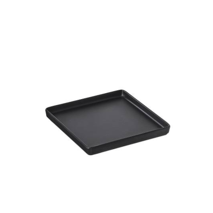 Piattino Quadrato in Melamina Nero