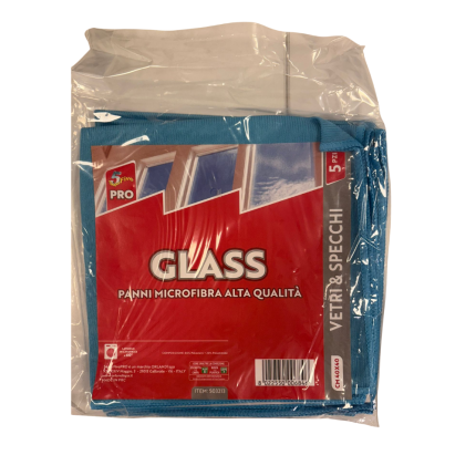 Panni Microfibra Glass per Vetri e Specchi (5 Pezzi)