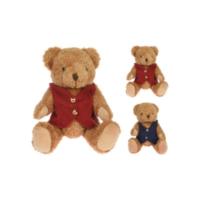 Orso di Peluche con Gilet 19cm