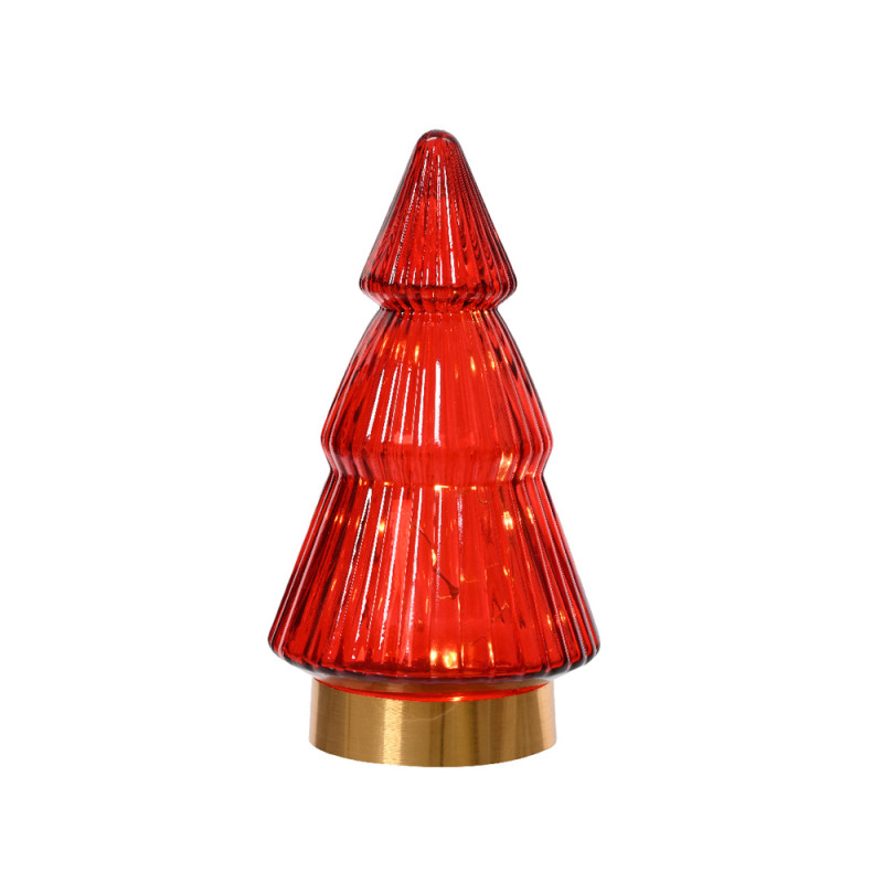 Alberello Luminoso in Vetro Colorato 19,5cm