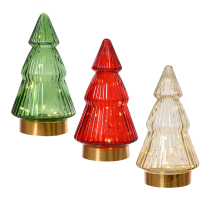 Alberello Luminoso in Vetro 19,5cm