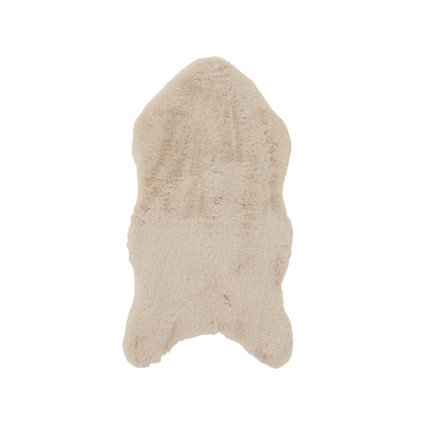 Tappetto in Pelliccia Verde Scuro e Beige