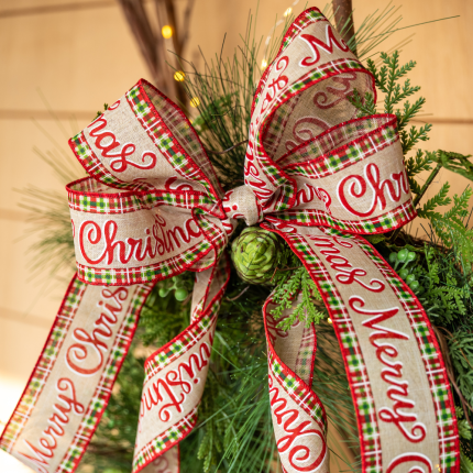 Nastro Tela Scottish Merry Xmas Lurex