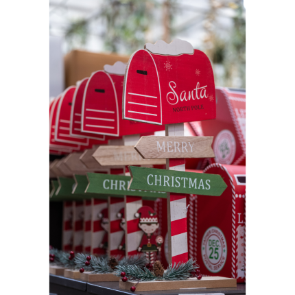 Cassetta Postale in Legno Con Elfo