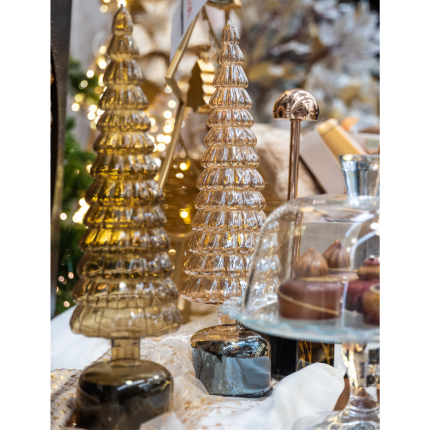 Alberello Girevole in Vetro Led 39cm