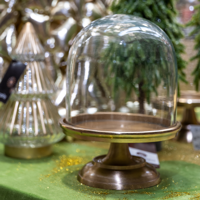 Alzata Oro con Cloche in Vetro 2