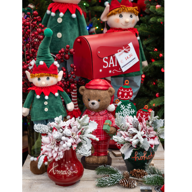 Vaso Natalizio Rosso Scritta Xmas