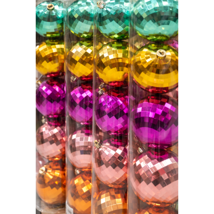 Palline Colorate a Specchio 15cm (5 Pezzi) Palline Colorate a Specchio 15cm (5 Pezzi)
