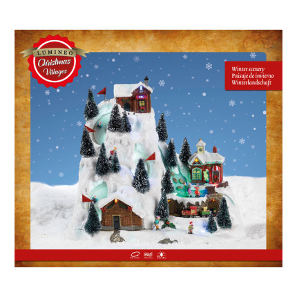 Scenario Natalizio Innevato con Led