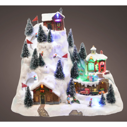 Scenario Natalizio Innevato con Led