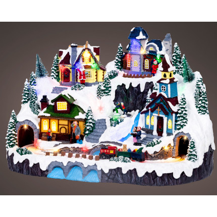 Scenario Natalizio Luminoso Effetto Flash