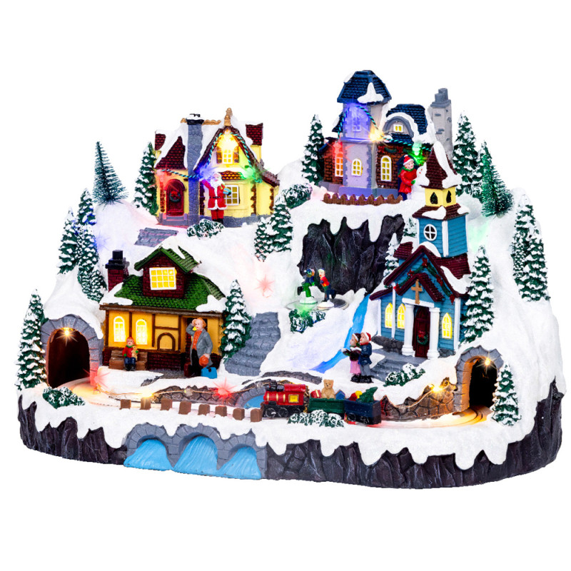 Scenario Natalizio Luminoso Effetto Flash