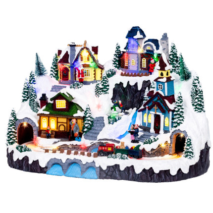 Scenario Natalizio Luminoso Effetto Flash