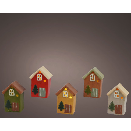 Casetta Luminosa Led in Terracotta 11,5cm