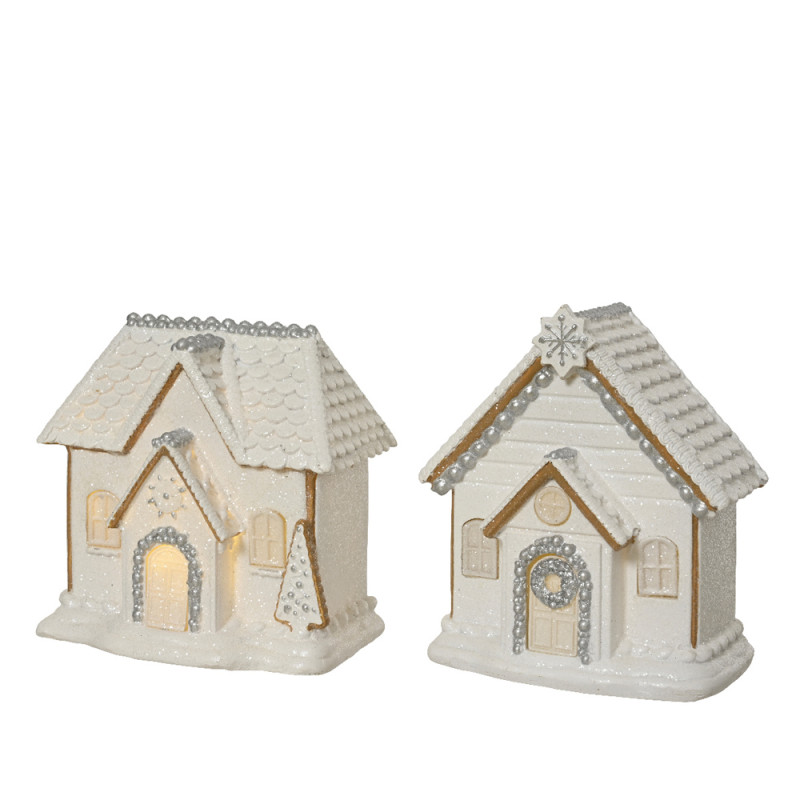 Casetta Bianca Led a Luce Fissa 13cm