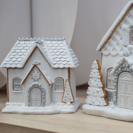 Casetta Bianca Led a Luce Fissa 13cm