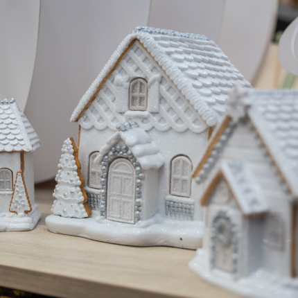 Casetta Bianca Led a Luce Fissa 21cm