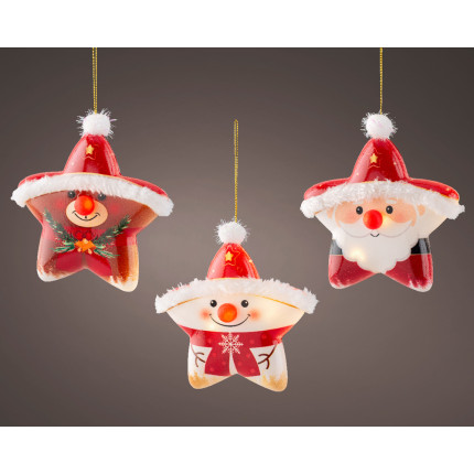 Stella Led Santa Claus Pendente